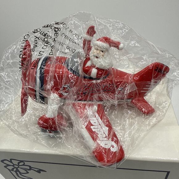 Danbury Mint 2007 Christmas Ornament Santa in a Victory Plane Chief Wahoo - Picture 4 of 8